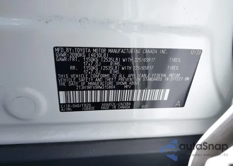 2024 Toyota Rav4 Le from USA, damaged, VIN 2T3H1RFV9RW315864